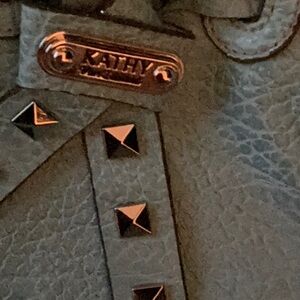 Kathy Ireland SKY BLUE Studded Shoulder Bag